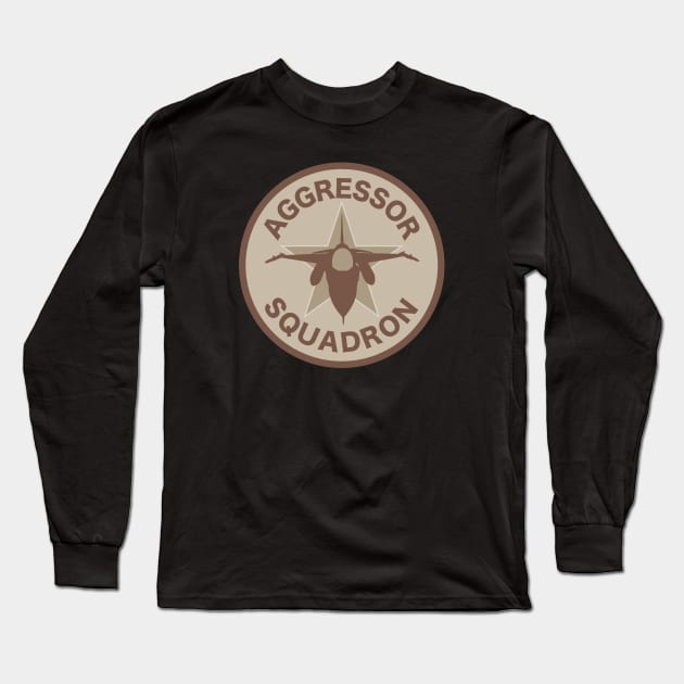 Aggressor Squadron (desert subdued) Long Sleeve T-Shirt by TCP